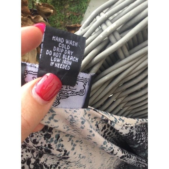 Angie womens open kimono top size large L cardigan grey white snake print boho - Picture 10 of 10